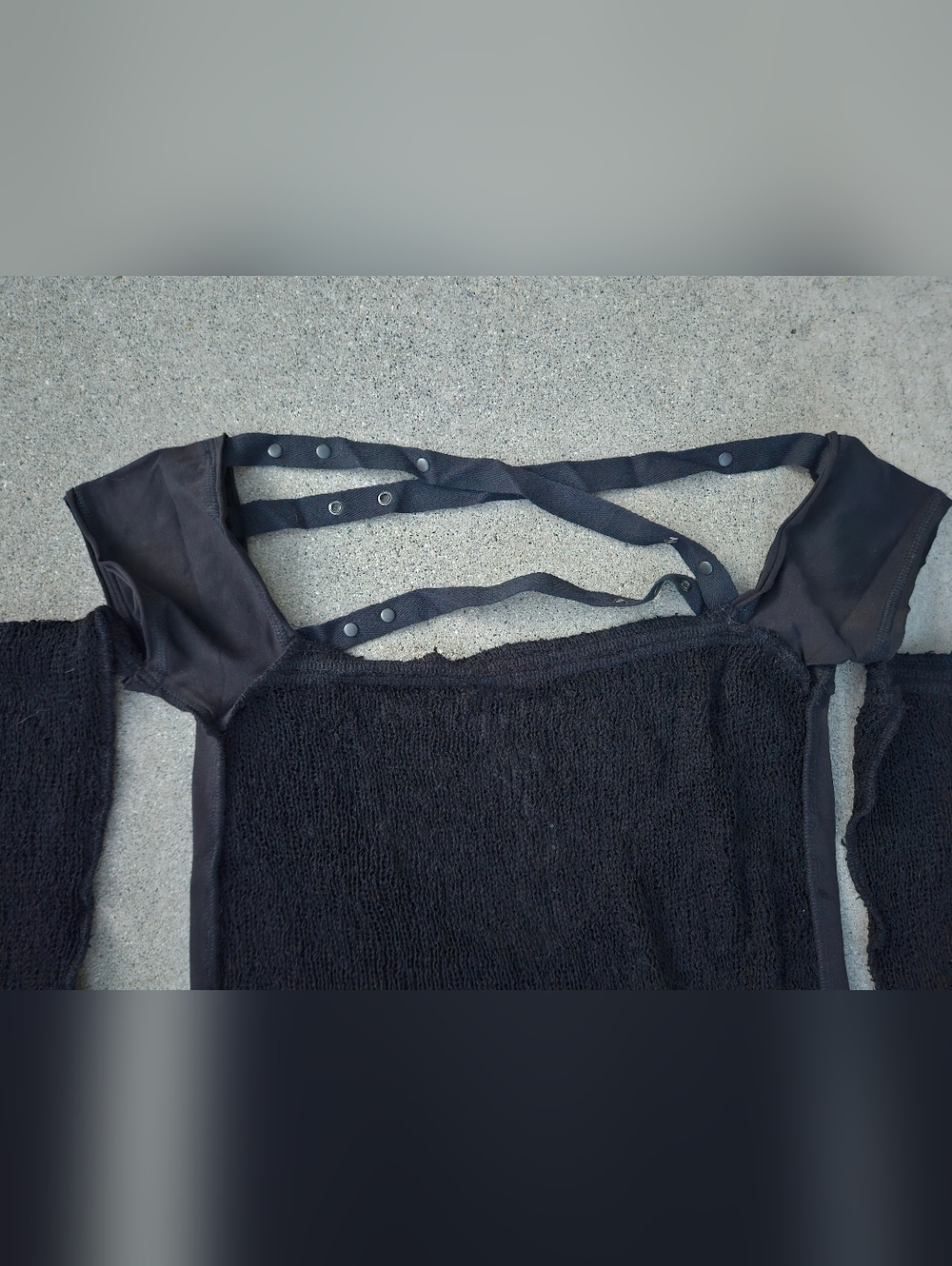 NWT Psylo Unique Gila Gothic Asymmetrical Cotton Soft Mesh Layered Top Sexy S/M - Picture 6 of 11